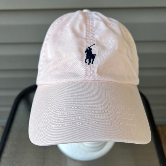 Polo Ralph Lauren PINK / Dark Blue Pony  Unisex Hat - Picture 2 of 9